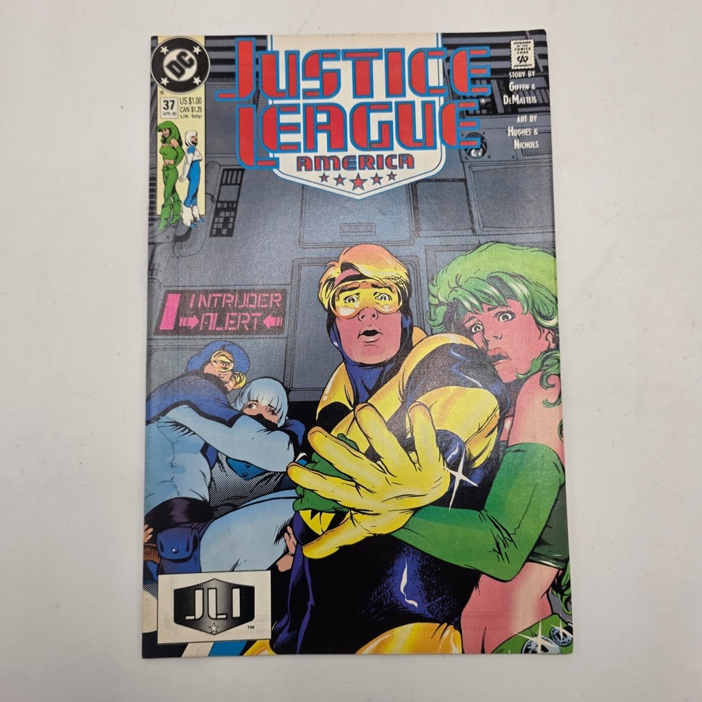 DC Comics Justice League America 37 April 1990 Adam Hughes Cover JLI Copper Age